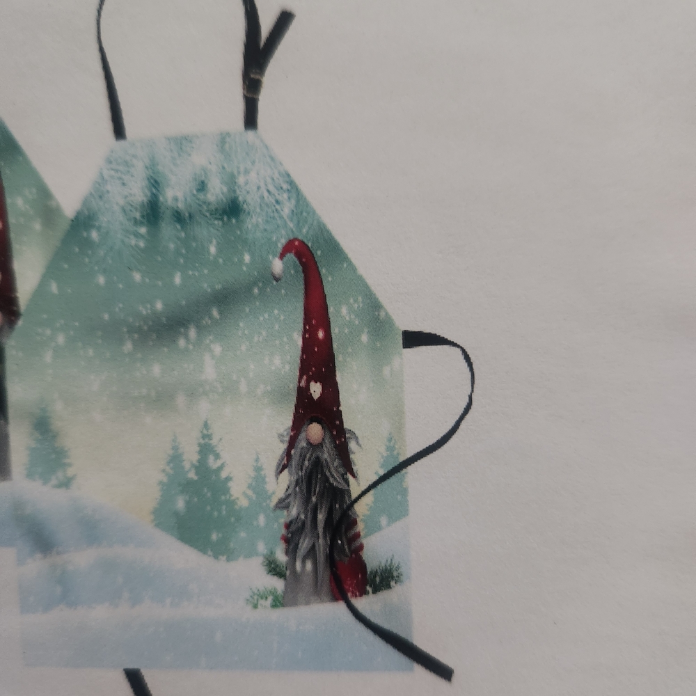 Festive Gnome Holiday Apron - Red and Green